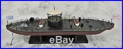 USS Monitor Civil War Ironclad Wooden Ship Scale Model 21 US Navy Warship Boat