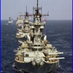 USS NEW JERSEY (BB-62) USS MISSOURI (BB-63) USS LONG BEACH (CGN-9)12X18 Photo