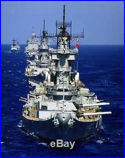 USS NEW JERSEY BB62 MISSOURI BB63 LONG BEACH 8X10 PHOTO