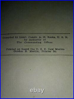 USS NEW MEXICO Battleship BB-40 1926 Navy Day Booklet Souvenir Commemorative