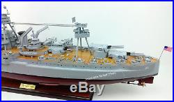 USS NEW YORK (BB-34) Battleship Model Scale 1200 Handcrafted Wooden Ship Model