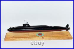 USS Nathan Hale SSBN-623 Submarine Model, Navy, Scale Model, Mahogany, 20
