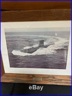 USS Nautilus Print Framed With Brass Plaque Desciption