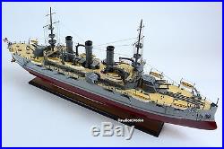 USS Nebraska Virginia-class Pre-dreadnought Battleship 39 Handmade Wooden Model