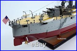 USS Nebraska Virginia-class Pre-dreadnought Battleship 39 Handmade Wooden Model