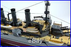 USS Nebraska Virginia-class pre-dreadnought Battleship Handcrafted Wooden Model
