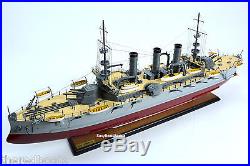 USS Nebraska Virginia-class pre-dreadnought Battleship Handmade Wooden Model