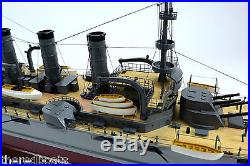 USS Nebraska Virginia-class pre-dreadnought Battleship Handmade Wooden Model