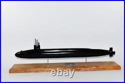 USS Nevada SSBN-733 Submarine Model (Black Hull), Navy, Scale Model, Mahogany, 20