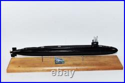 USS Nevada SSBN-733 Submarine Model (Black Hull), Navy, Scale Model, Mahogany, 20