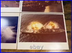 USS New Jersey Battleship Gunfire Lot 4 Color 8x10 Official Navy Photo