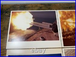 USS New Jersey Battleship Gunfire Lot 4 Color 8x10 Official Navy Photo