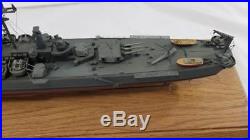USS Newport News Custom Built Assembled Wooden Ship Model Highly Detailed