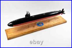 USS Norfolk (SSN-714) FLT I Submarine Model, Navy, Scale Model, Mahogany, 20 inch, LA