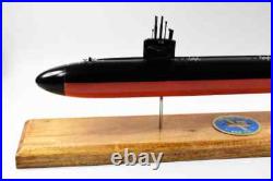 USS Norfolk (SSN-714) FLT I Submarine Model, Navy, Scale Model, Mahogany, 20 inch, LA