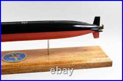 USS Norfolk (SSN-714) FLT I Submarine Model, Navy, Scale Model, Mahogany, 20 inch, LA