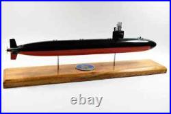 USS Norfolk (SSN-714) FLT I Submarine Model, Navy, Scale Model, Mahogany, 20 inch, LA