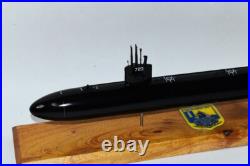USS Oklahoma City SSN-723 FLT II Black Hull Submarine Model, Navy, Mahogany, LA