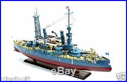 USS Oregon Battleship Handcrafted 40 Indiana-class Wooden Model Ship Gray