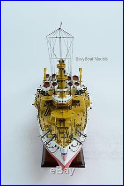 USS Oregon Pre-dreadnought Indiana-class Battleship 39 Handmade Wooden Model