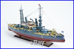USS Oregon Pre-dreadnought Indiana-class Battleship 40 Handcrafted Wooden Model