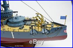 USS Oregon Pre-dreadnought Indiana-class Battleship 40 Handmade Wooden Model