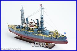 USS Oregon Pre-dreadnought Indiana-class Battleship 40 Wooden Model
