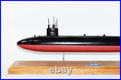 USS Permit SSN-594 Submarine Model, US Navy, Scale Model, Mahogany, Permit Class
