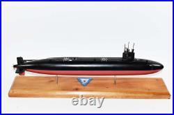 USS Permit SSN-594 Submarine Model, US Navy, Scale Model, Mahogany, Permit Class