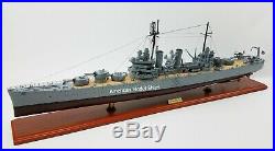 USS Philadelphia CL-41 Battleship Model 40 Handcrafted Wooden Model Scale 1/300