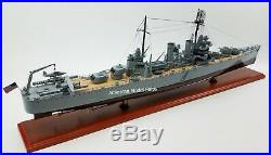 USS Philadelphia CL-41 Battleship Model 40 Handcrafted Wooden Model Scale 1/300