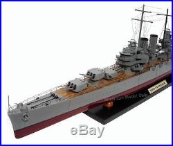 USS Phoenix Battleship Model 40 Handcrafted Wooden Warship Model