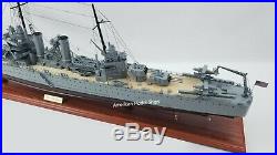 USS Phoenix (CL-46) Battleship Model 40 Handcrafted Wooden Model Scale 1180