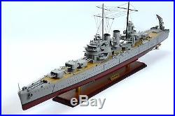 USS Phoenix CL- 46 Brooklyn-class Cruiser Handcrafted Wooden Warship Model