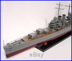 USS Phoenix CL- 46 Brooklyn-class Cruiser Handcrafted Wooden Warship Model