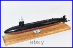USS Plunger SSN-595 Submarine Model, US Navy, Scale Model, Mahogany, Permit Class