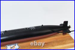 USS Plunger SSN-595 Submarine Model, US Navy, Scale Model, Mahogany, Permit Class