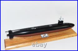 USS Plunger SSN-595 Submarine Model, US Navy, Scale Model, Mahogany, Permit Class