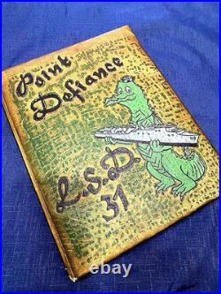 USS Point Defiance LSD-31 US Navy Collection Cruise Book & Flags LOT