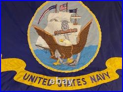 USS Point Defiance LSD-31 US Navy Collection Cruise Book & Flags LOT