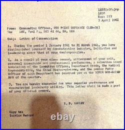 USS Point Defiance LSD-31 US Navy Collection Cruise Book & Flags LOT