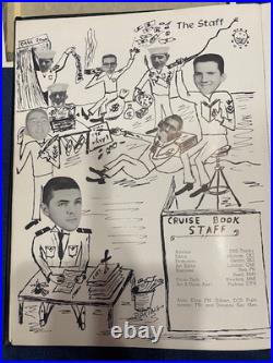 USS Point Defiance LSD-31 US Navy Collection Cruise Book & Flags LOT