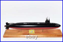 USS Pollack SSN-603 Submarine Model, US Navy, Scale Model, Mahogany, Permit Class