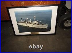 USS Puget Sound D38 Framed Navy Ship Display Photo. 25'' 17''. #741