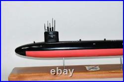 USS Queenfish SSN-651 Submarine Model, US Navy, Scale Model, Mahogany, Sturgeon