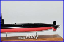 USS Queenfish SSN-651 Submarine Model, US Navy, Scale Model, Mahogany, Sturgeon