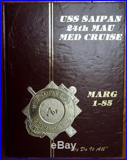 USS SAIPAN LHA-2 Cruisebook of their 24TH mau 1-85 Mediterranean Tour