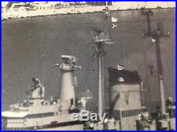 USS SALEM (CA-139) Vintage B&W Photograph US Navy MEDITERRANEAN FLEET Flagship
