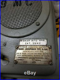 USS SAMPSON DDG-10 Speaker with Sonar tag