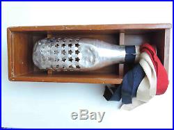 USS SEAWOLF NAVY LAUNCHING RITE SILVER ENGRAVED CHAMPAGNE BOTTLE CAGE 07/21st/55